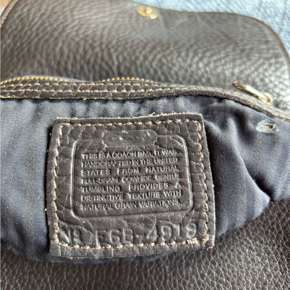 Vintage Coach Brown Pebbled Leather Flap Crossbody Bag USA Made Sonoma 4919 - Picture 13 of 13